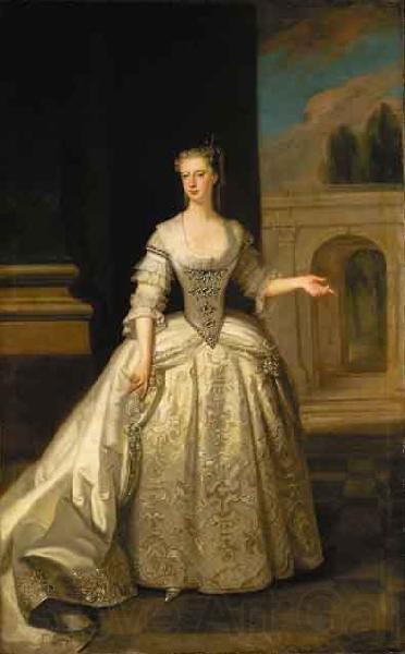 Enoch Seeman Portrait of Lady Caroline Darcy Norge oil painting art